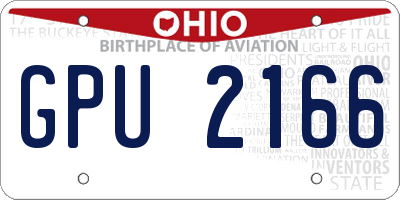OH license plate GPU2166