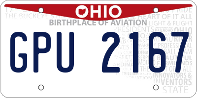 OH license plate GPU2167