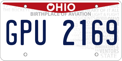 OH license plate GPU2169