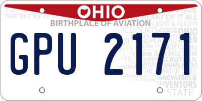 OH license plate GPU2171