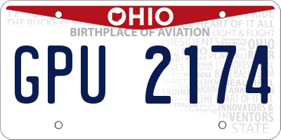 OH license plate GPU2174