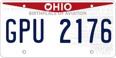 OH license plate GPU2176