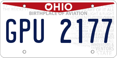 OH license plate GPU2177