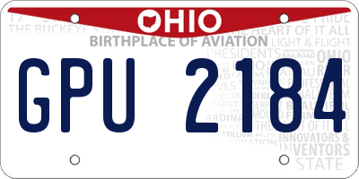 OH license plate GPU2184