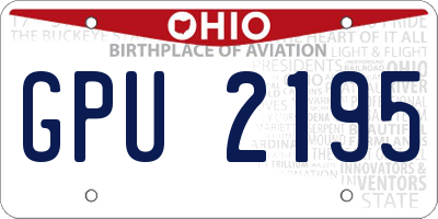 OH license plate GPU2195