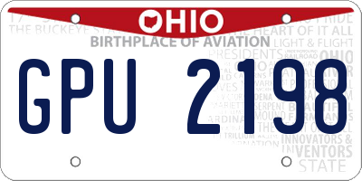 OH license plate GPU2198