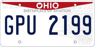 OH license plate GPU2199