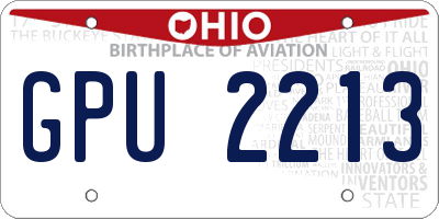 OH license plate GPU2213