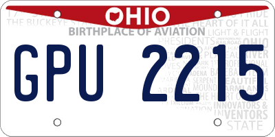 OH license plate GPU2215