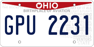 OH license plate GPU2231