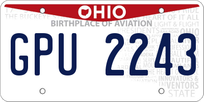 OH license plate GPU2243