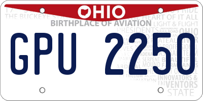 OH license plate GPU2250
