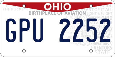 OH license plate GPU2252