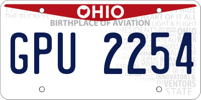 OH license plate GPU2254