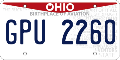OH license plate GPU2260