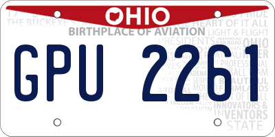 OH license plate GPU2261
