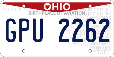 OH license plate GPU2262