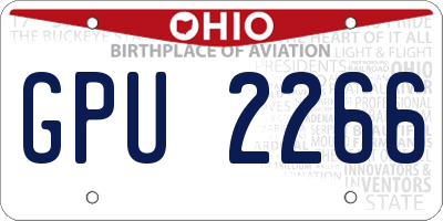 OH license plate GPU2266