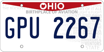 OH license plate GPU2267