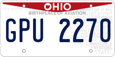 OH license plate GPU2270