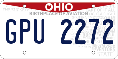 OH license plate GPU2272