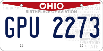 OH license plate GPU2273