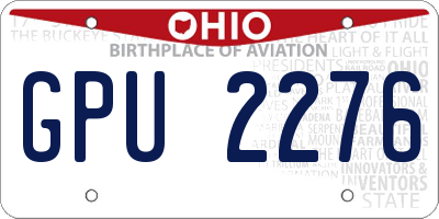 OH license plate GPU2276