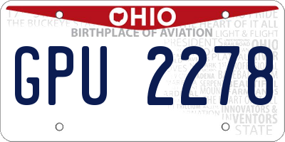 OH license plate GPU2278