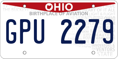 OH license plate GPU2279