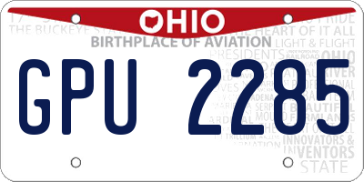 OH license plate GPU2285