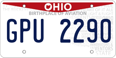 OH license plate GPU2290