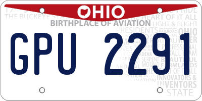 OH license plate GPU2291