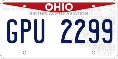 OH license plate GPU2299