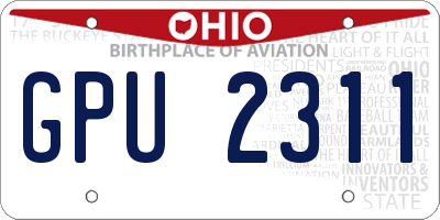 OH license plate GPU2311