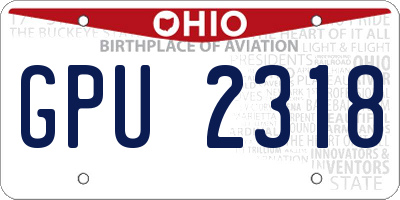 OH license plate GPU2318