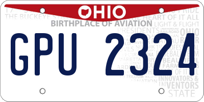 OH license plate GPU2324