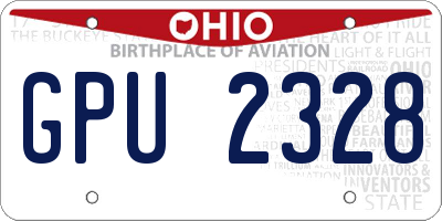 OH license plate GPU2328