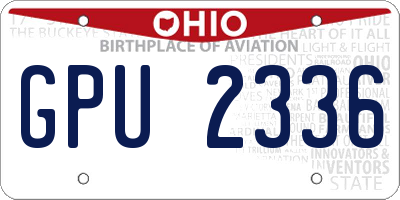 OH license plate GPU2336