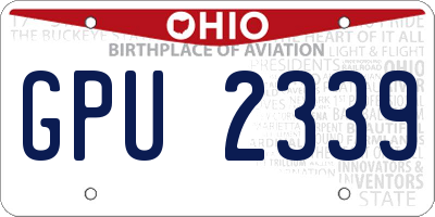 OH license plate GPU2339
