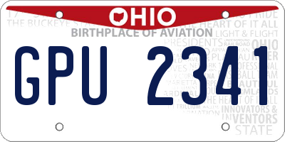 OH license plate GPU2341