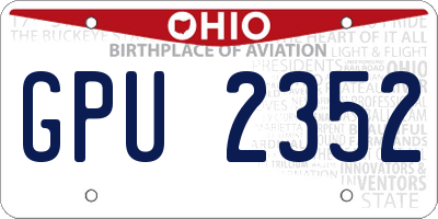 OH license plate GPU2352