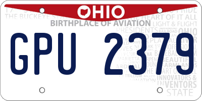 OH license plate GPU2379