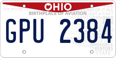 OH license plate GPU2384