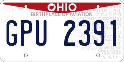 OH license plate GPU2391