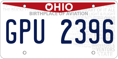 OH license plate GPU2396