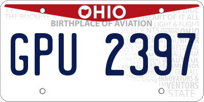 OH license plate GPU2397