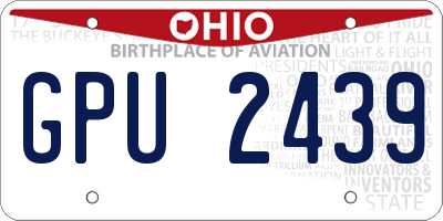 OH license plate GPU2439