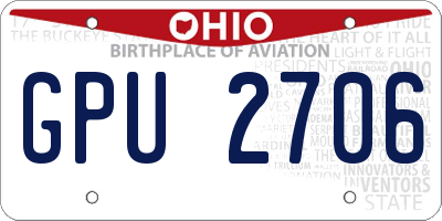 OH license plate GPU2706