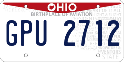 OH license plate GPU2712