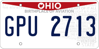 OH license plate GPU2713